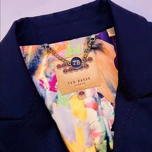 Ted Baker Black floral lined Blazer TB size 4